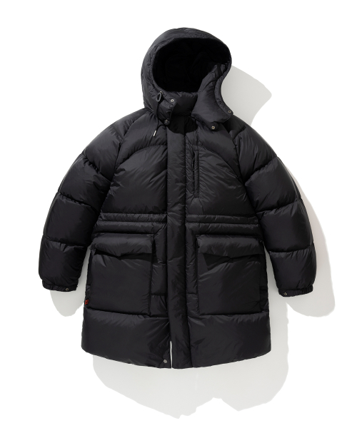AE classic hooded goose down parka black