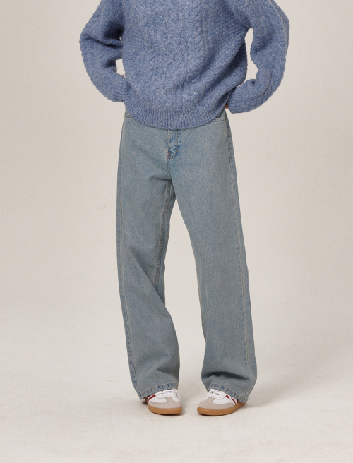 Olas Wide Denim Pants Light Indigo