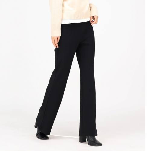 (флис) Slim Flare Legging Slacks _Black