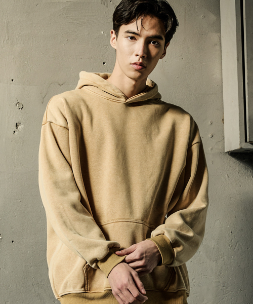 Худи с начесом Pigment Beige Mustard