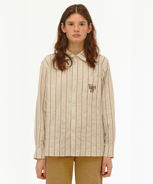 테켓(TEKET) Wishes Stripe Shirt Beige - 사이즈 & 후기 | 무신사
