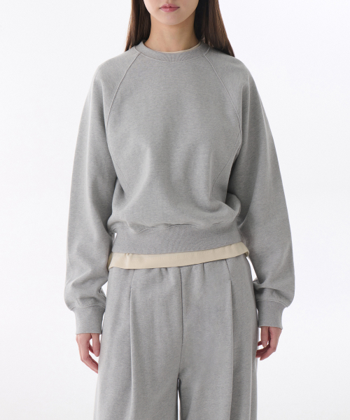 Женский объемный свитшот со вставками (Medium Grey)