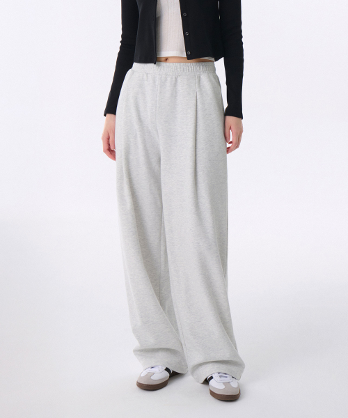 Женские широкие спортивные брюки Melange Light Grey