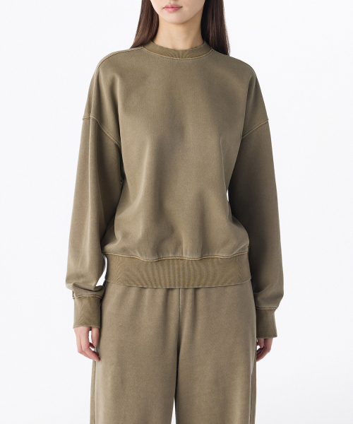 Женский пигментный оверсайз свитшот [Beige]