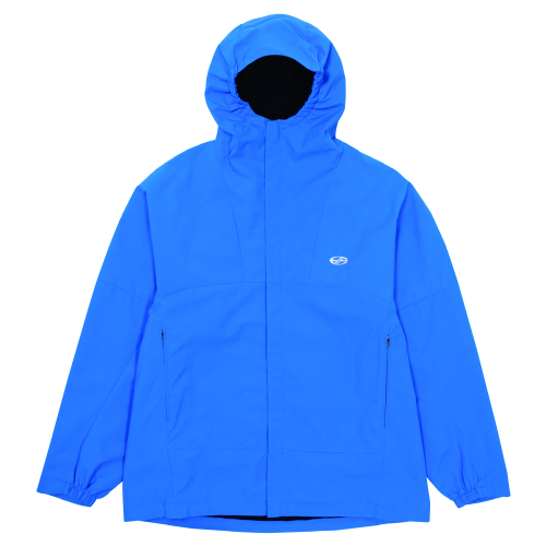 FLEECE HOODED JACKET-[BLUE]