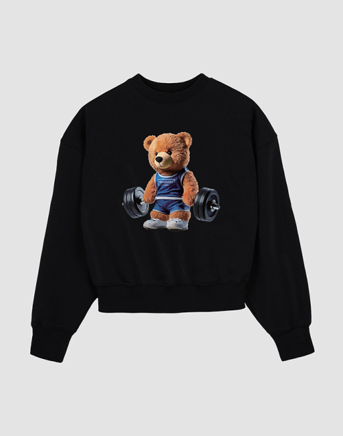 Musinsa Rvd Teddy Bear Lift Overfit Sweatshirt Black