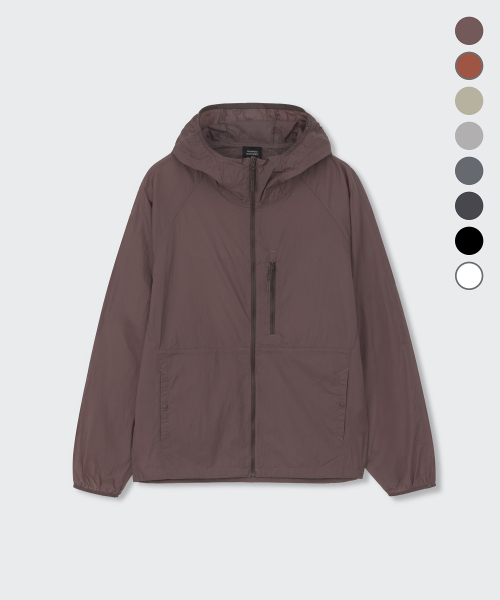 CITY LEISURE LIGHTWEIGHT PACKABLE WINDBREAKER JACKET 2 [SMOKE PINK]
