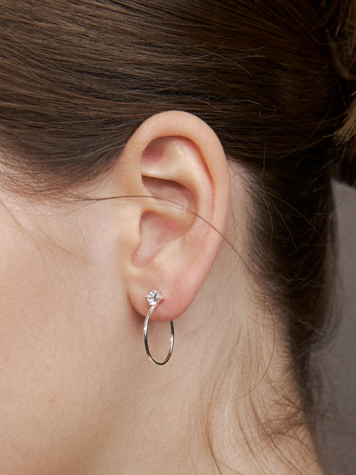 ★Hei★ sv925 cubic thin hoop earring 헤이(HEI) [sv925] cubic thin hoop earring - 후기 | 무신사