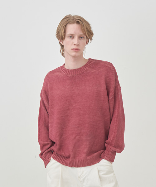 Трикотажный джемпер Garment Dyeing Wine