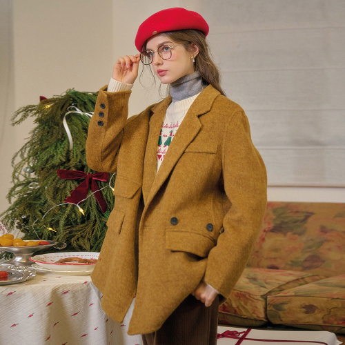 SR_Vintage loose fit wool blazer