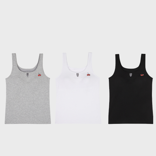 Хлопковый топ-бра без косточек, 3PACK