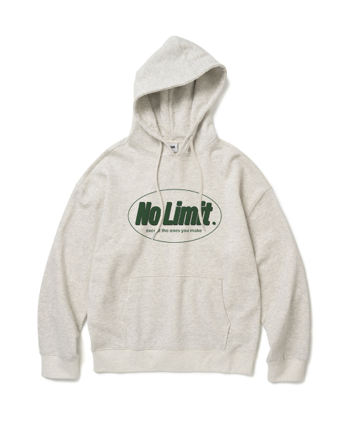 Оверсайз-худи No Limit на флисе Melange Oatmeal Green