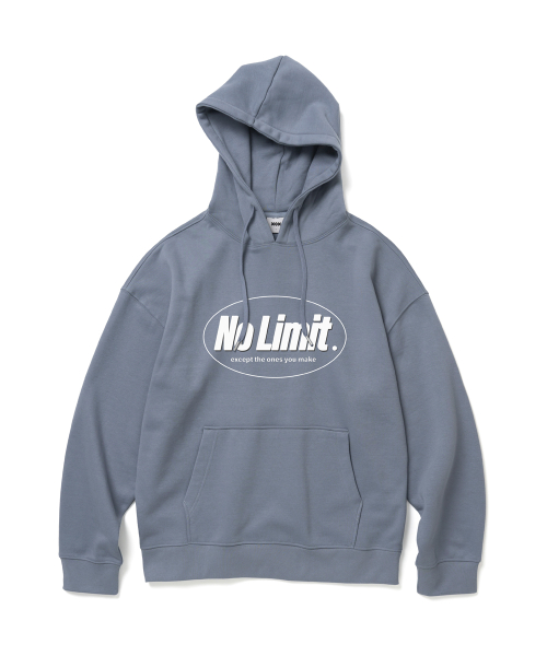 Оверсайз худи на флисе No Limit, Ash Blue White