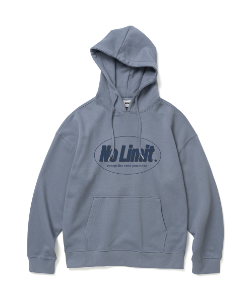 No Limit флисовый оверсайз анорак-худи — Ash Blue Navy