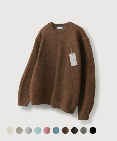 Круглый свитер из переработанной шерсти, 10Colors