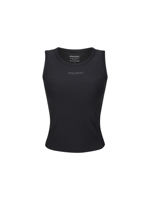 Женский трикотажный топ-бра в рубчик (BLACK)