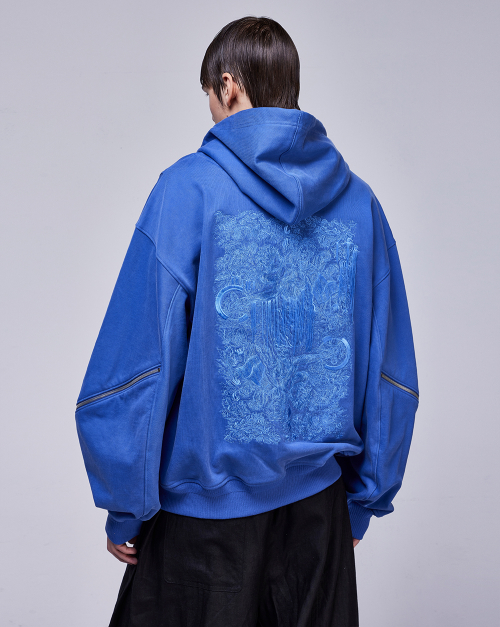 Зип-худи с вышивкой Mirrored Youth из коллекции SONGZIO SH2TS715BL