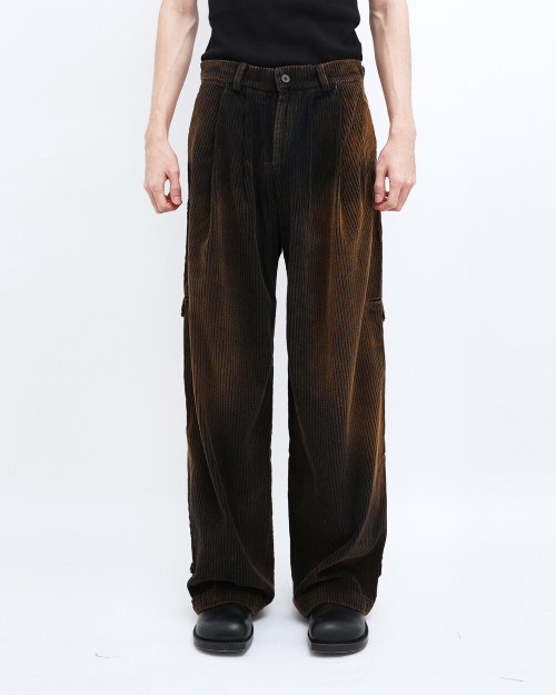 Hard Washed Corduroy Pants (Black)