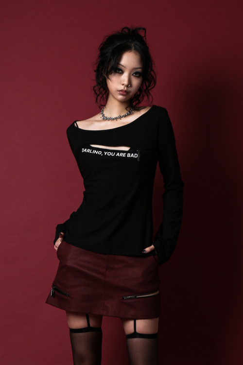 【Darling you're bad】UNZIPPED LOGO T-SHIRT 5차재입고]UNZIPPED LOGO T-SHIRT #WHITE (*4/21 출고) - 달링