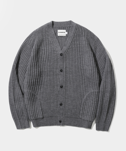 ASI Essential базовый вязаный кардиган — Charcoal Grey
