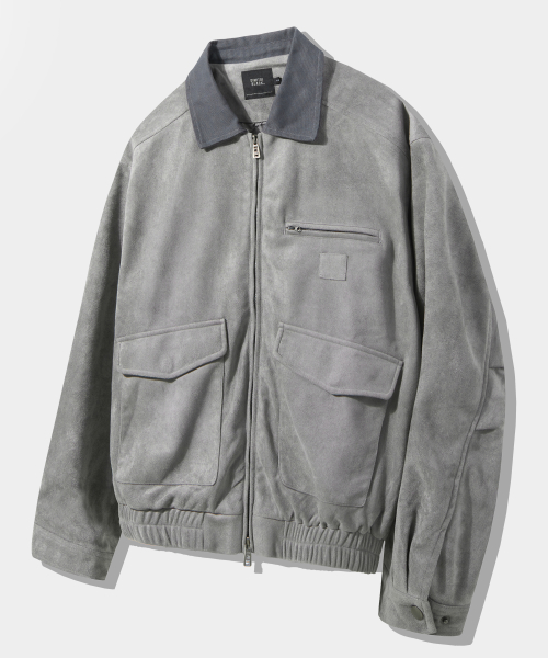 Замшевая куртка 2WAY Fade Washing Detroit_Grey