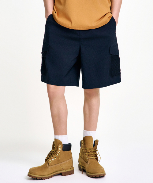 Шорты Label Mesh Pocket Woven Shorts (BLACK)