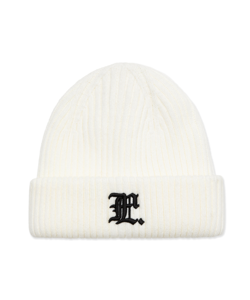 GOTHIC BOLD BEANIE ivory