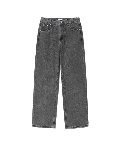 Широкие джинсы 87-STAN187 с легкой варкой, Light Grey