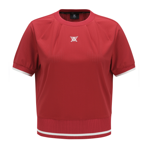 어뉴골프(ANEW GOLF) WOMEN SM AIR DOT ROUND SHORT T-SHIRT_RE