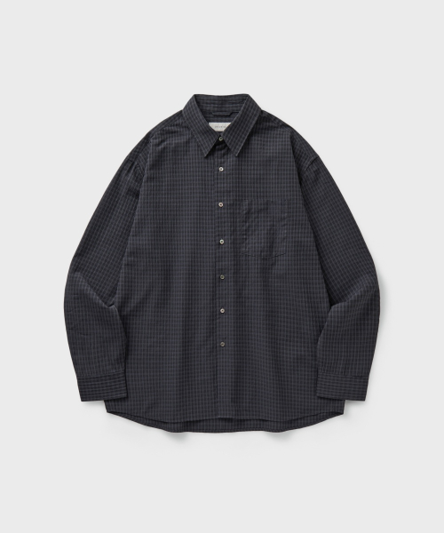 LAUNDRY SMALL CHECK рубашка [CHARCOAL BLACK]