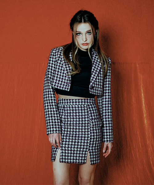 hound tooth pattern one укороченный куртка
