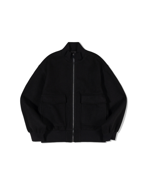 Structured Oversized Blouson (BLACK)