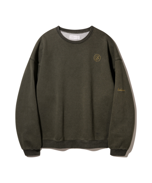 Свитшот из вареного денима BK5978_Khaki