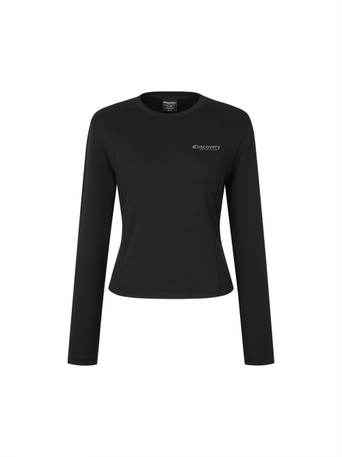 Женская быстросохнущая футболка с длинным рукавом (BLACK)
