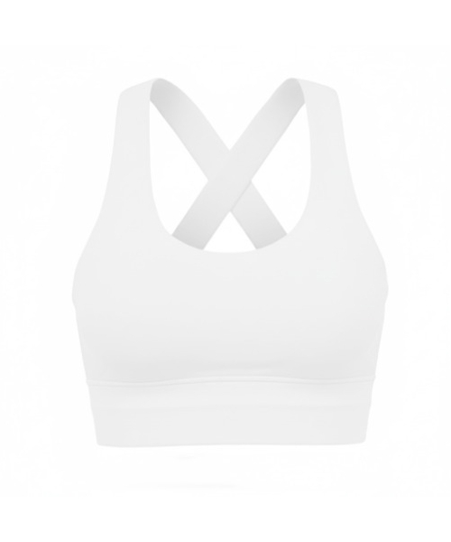 Базовый кросс-U бра-топ — White
