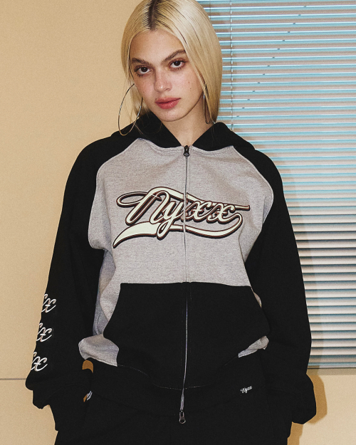 COLOR BLOCK FLOW HOOD ZIP-UP черный