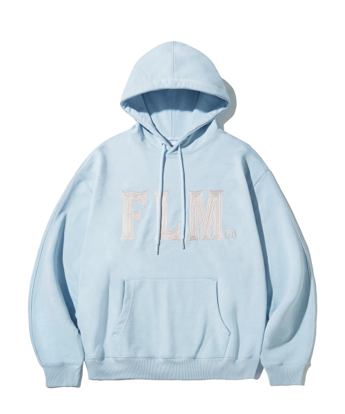FLM стич-лого худи — Sky Blue