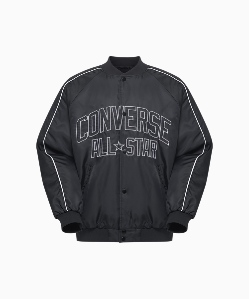 컨버스() 레트로 바시티 재킷 컨버스 블랙 10027340-A01 상품 이미지