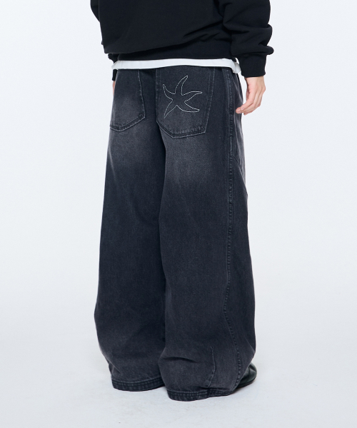 더콜디스트모먼트() TCM starfish denim pants (black) 상품 이미지