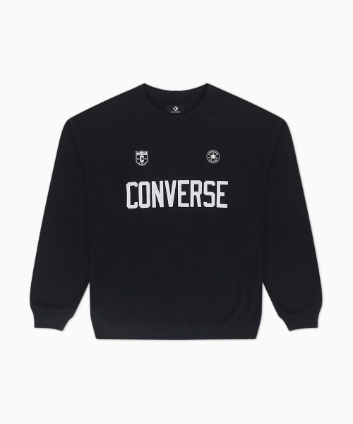 컨버스() 레트로 사커 크루 스웨트셔츠 컨버스 블랙 10028409-A01 상품 이미지