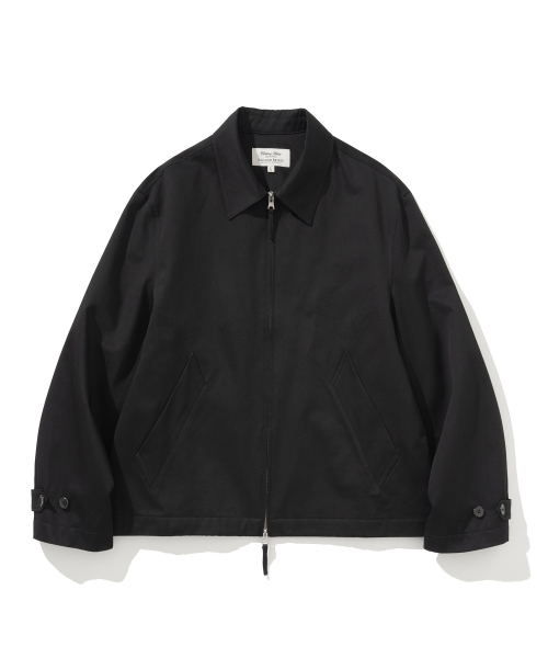 single blouson jacket black