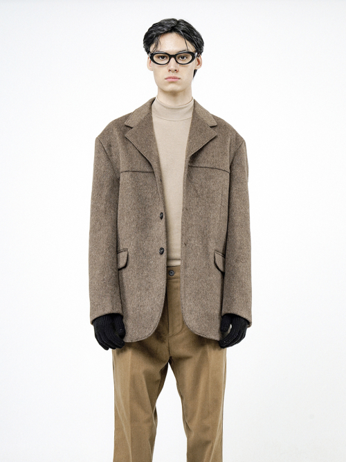 Daddy Wool Blazer Jacket - Brown /M24OT02BR