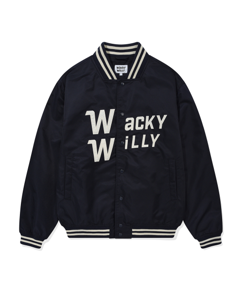 Нейлоновая графическая varsity куртка — Dark Navy
