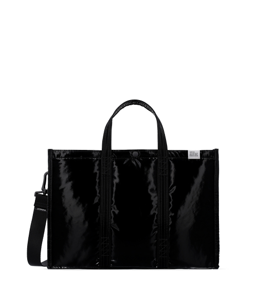TOTE BRIEF 001 WIDE M Glossy Black