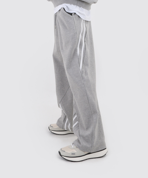cut-off track wide pants[2color]