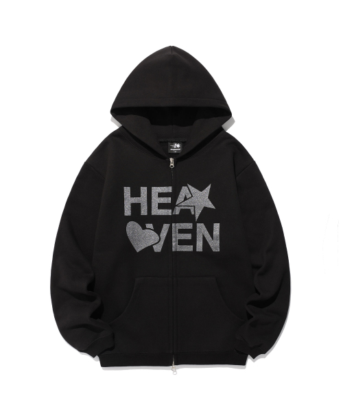 HEAVEN HOODIE ZIP UP_BLACK(NG2FSUM481A)