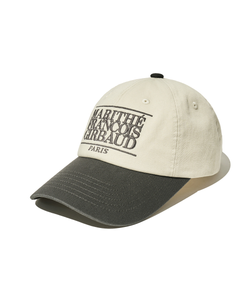 キャップ MARITHE CLASSIC LOGO 6PANEL COLOR BLOCK CAP 5BNY532 CLASSIC LOGO 6PANEL COLOR BLOCK CAP beige - MARITHE FRANCOIS