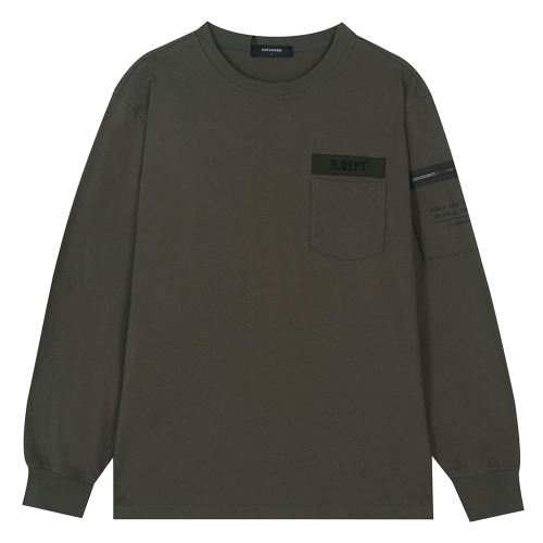 Свободная футболка в стиле милитари, Khaki