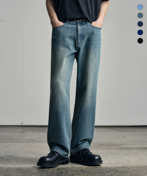 LIBERTY SEMI-WIDE DENIM PANTS [5COLORS]