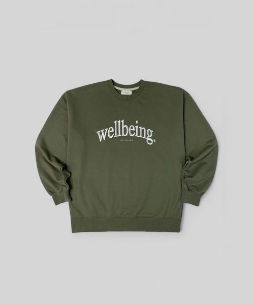 Свитшот 540g Well-being с вышивкой_Khaki